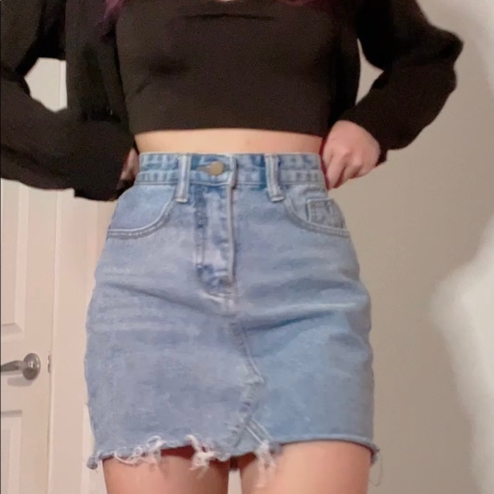 Yesstyle bodycon mini denim skirt